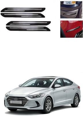 XZRTZ Plastic Car Bumper Guard(Black, Silver, Pack of 4, Hyundai, Elantra)