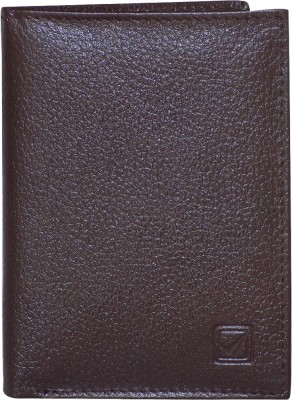 Kan Men Brown Genuine Leather Wrist Wallet(12 Card Slots)