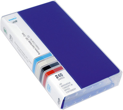 SAMRAT BLUE CARD HOLDER 240 Card Holder(Set of 1, Blue)