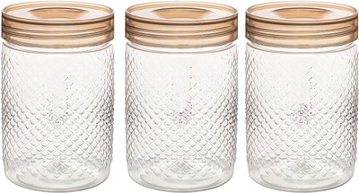 Aarushi Plastic Grocery Container  - 500 ml(Pack of 3, Clear)