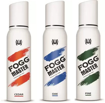 FOGG MASTER PINE+CEDAR+OAK 120ML EACH (PACK OF 3) 028 Deodorant Spray  -  For Men & Women(360 ml, Pack of 3)