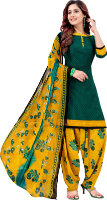 Kkrish Crepe Printed Kurta & Patiyala Material