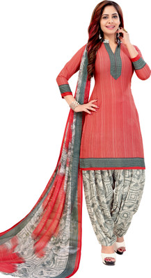 Kkrish Crepe Printed Kurta & Patiyala Material