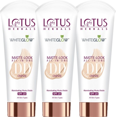 LOTUS HERBALS WhiteGlow Matte Look All in One DD Creme SPF 20 - Pink Beige(90 g)