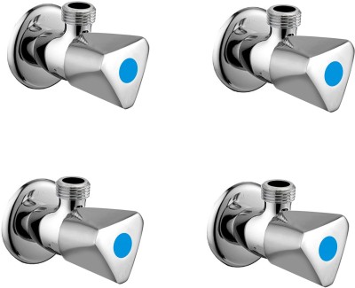 livefast Premium quality stainless steel Angle Cock Chrome Plated_set of-4 Angle Cock Faucet(Wall Mount Installation Type)