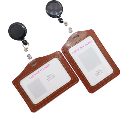signistics Plastic ID Badge Holder, ID Badge Reel(Pack of 2)