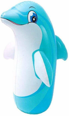 MUDRISTY INFLATABLE PRODUCT 3-D HIT ME DOLPHIN FISH-BLUE Inflatable HitMe Toys(Blue)