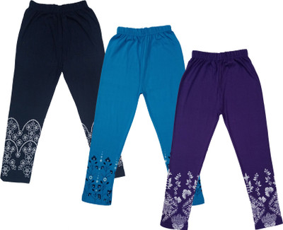 IndiWeaves Capri For Girls Casual Printed Cotton Blend(Multicolor Pack of 3)