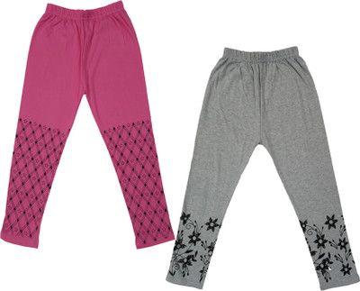 KAVYA Capri For Girls Casual Printed Cotton Blend(Multicolor Pack of 2)
