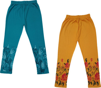 KAVYA Capri For Girls Casual Printed Cotton Blend(Multicolor Pack of 2)