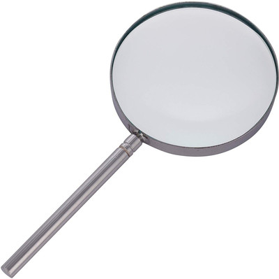 Creative Tech 4 inch magnifying glass magnifier lens 10 magnifying glass(Silver)