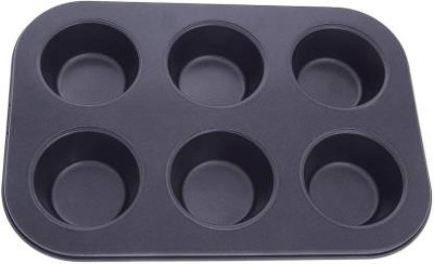 smile4u Aluminium Cupcake/Muffin Mould 6(Pack of 1)