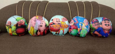 Divine Homes Microfibre Cushion Pack of 5 Toons & Characters(Multicolor)