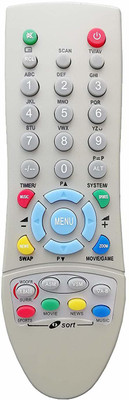 LipiWorld CRT TV Universal Remote Control Compatible with I SORT BPL TV (Work with All Most) I Sort Remote Controller(Gray)