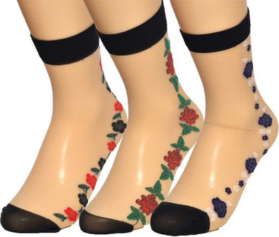 poksi Women Embriodered Ankle Length(Pack of 3)
