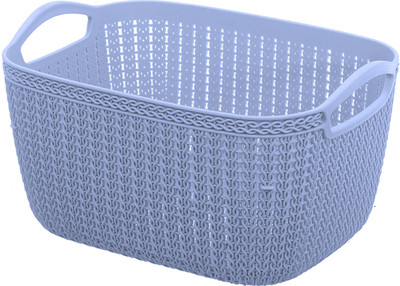 KUBER INDUSTRIES Plastic Unbreakable Plastic Multipurpose Medium Size Flexible Storage Baskets / Fruit Vegetable Bathroom Stationary Home Basket with Handles (Grey) -CTKTC39063 Storage Basket(Pack of 1)