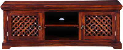 Furnitureshri Shisham Wood TVC TV Unit Solid Wood TV Entertainment Unit(Finish Color - brown)