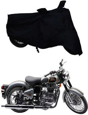 Autoaces Two Wheeler Cover for Royal Enfield(Classic 500, Black)