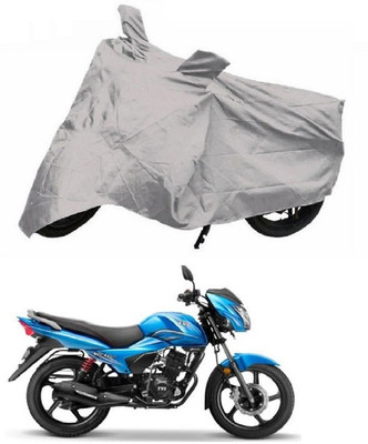 Autoaces Two Wheeler Cover for TVS(Victor New, Silver)