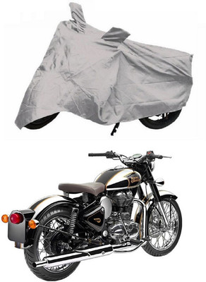 Autoaces Two Wheeler Cover for Royal Enfield(Classic Chrome, Silver)