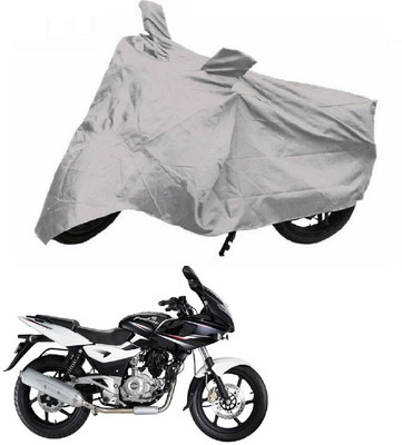 Autoaces Two Wheeler Cover for Bajaj(Pulsar 220 DTS-i, Silver)