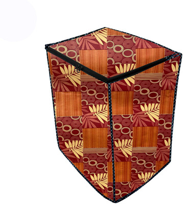 JM Homefurnishings Top Loading Washing Machine  Cover(Width: 57 cm, Brown, Black)