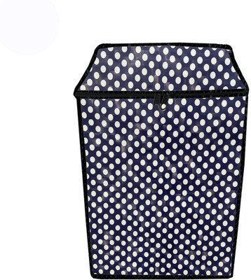 JM Homefurnishings Top Loading Washing Machine  Cover(Width: 68 cm, Blue, White)