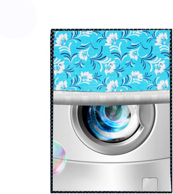 JM Homefurnishings Front Loading Washing Machine  Cover(Width: 65 cm, Light Blue, White)