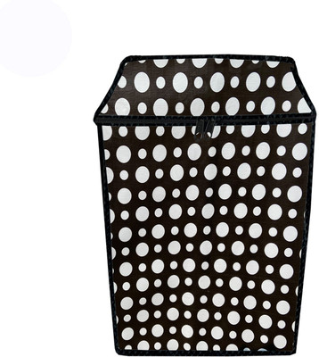 JM Homefurnishings Top Loading Washing Machine  Cover(Width: 69 cm, Black, White)