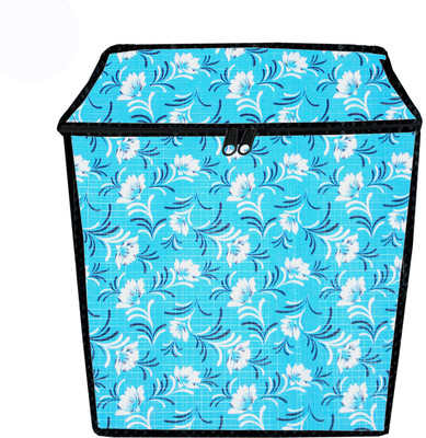 JM Homefurnishings Semi-Automatic Washing Machine  Cover(Width: 83 cm, Light Blue, White)