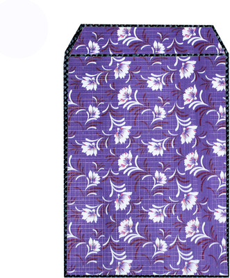 JM Homefurnishings Front Loading Washing Machine  Cover(Width: 61 cm, Purple, White)