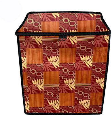 JM Homefurnishings Semi-Automatic Washing Machine  Cover(Width: 83 cm, Brown, Black)