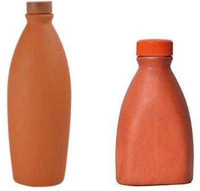 shriyam craft XZCV01 1000 ml Bottle(Pack of 2, Brown, Clay)