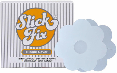 SLICKFIX Nipple Covers Cotton Peel and Stick Bra Pads(Clear Pack of 10)