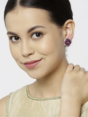 Priyaasi EAR--PR-50157 Cubic Zirconia Brass Stud Earring