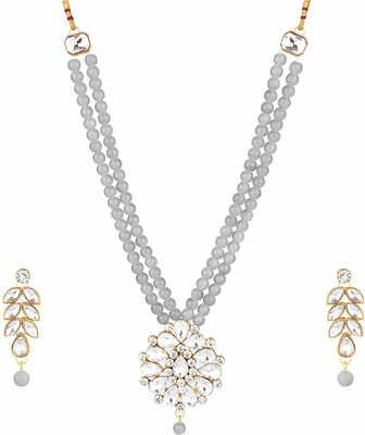 CATALYST Alloy Gold-plated Grey Jewellery Set(Pack of 1)