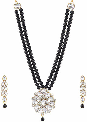 CATALYST Alloy Gold-plated Black Jewellery Set(Pack of 1)