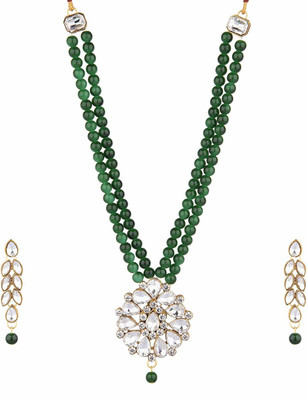 CATALYST Alloy Gold-plated Green Jewellery Set(Pack of 1)