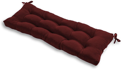Angel Mommy Microfibre Cushion Pack of 1 Solid Indoor/Outdoor Bench Cushion(Maroon)