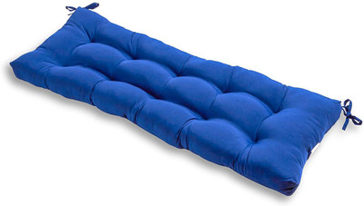 Angel Mommy Microfibre Cushion Pack of 1 Solid Indoor/Outdoor Bench Cushion(Navy Blue)