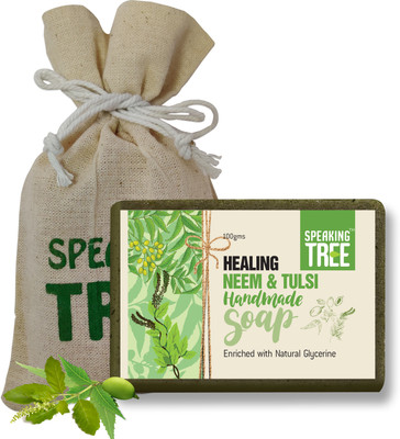 Speaking tree Healing Neem and Tulsi Handmade Soap - 100gms(100 g)