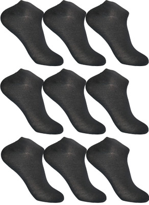 Cotson Men Solid Ankle Length(Pack of 9)