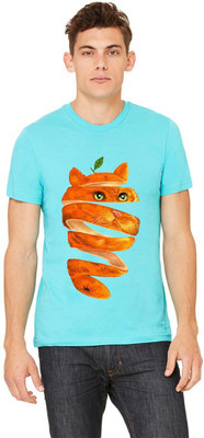 Positive Vibration Graphic Print Men Round Neck Light Blue T-Shirt