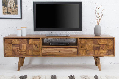 Furnitureshri Shisham Wood TVC TV Unit Solid Wood TV Entertainment Unit(Finish Color - brown)