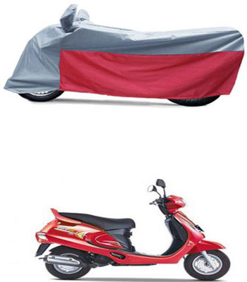 BikenWear Waterproof Two Wheeler Cover for Mahindra(Duro DZ, Grey, Red)