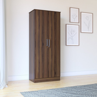 Flipkart Perfect Homes Julian Engineered Wood 2 Door Wardrobe(Finish Color - Latin Walnut)