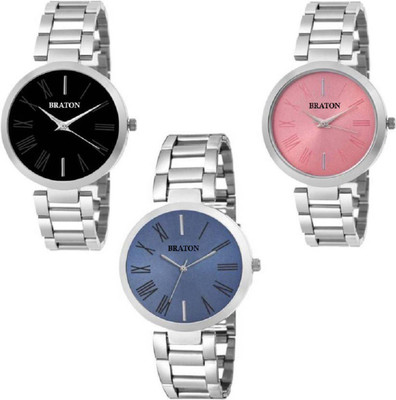 BRATON Combowatch_204 Elegant Multi-color dial watch for girls and woman Analog Watch  - For Men