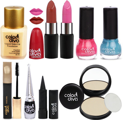 Color Diva Women Makeup Combo Set of 9, GC548 (9 Items in the set)