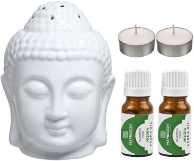 PEEPRESION Mogra Aroma Oil, Diffuser Set PPS-Buddha-2MOG(5 x 4 ml)