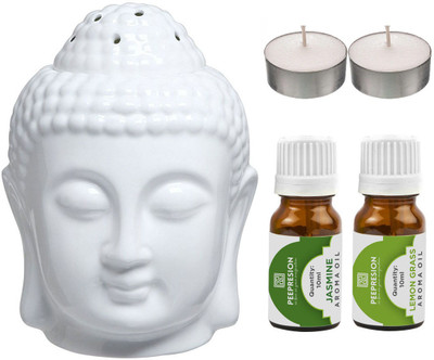 PEEPRESION Jasmine, Lemongrass Aroma Oil, Diffuser Set PPS-Buddha-JAS(5 x 4 ml)